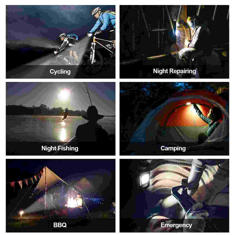 Flashlight With Bottle Opener, Magnetic Base And Folding Bracket Mini 1000 Lumens Rechargeable LED Light Cool White With 4 Modes Multifunctional Pocket Light