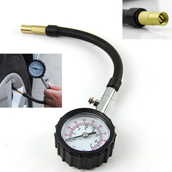 Flexable Tyre Tire Air Pressure Gauge Meter Tester 0-100 PSI Car Auto Motorcycle Bike