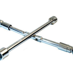 Folding 4 Way Cross Wheel Wrench Spanner Car Brace 17 19 21 23mm Socket Nut Tyre