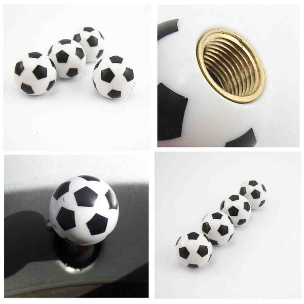 Universal Football Soccer Tire Tyre air Valve Stem Caps Car Truck Bike ATV Rod