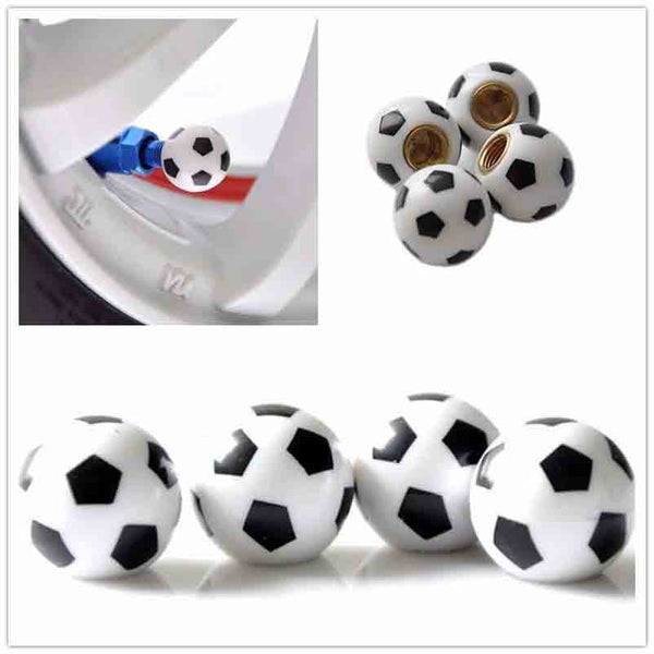Universal Football Soccer Tire Tyre air Valve Stem Caps Car Truck Bike ATV Rod
