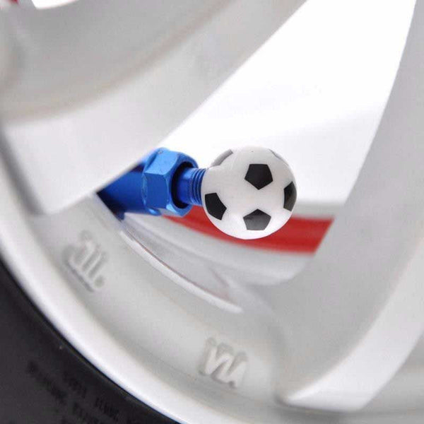 Universal Football Soccer Tire Tyre air Valve Stem Caps Car Truck Bike ATV Rod