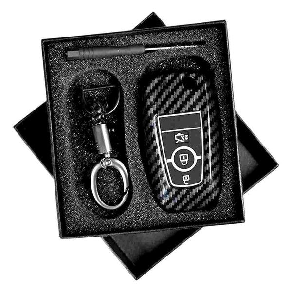 Ford Endeavour 2019-20 New Ecosport 3 Button Smart Key Cover Case With Keychain