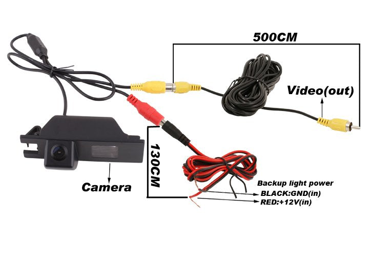 Reversing Rear View Camera for VW Polo, Vento, Touareg, Jetta, Passat and Skoda Fabia