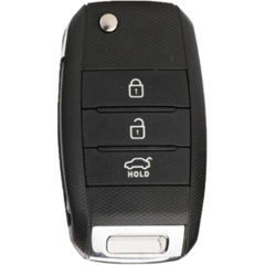 3 Button Metal Flip Key Cover For  Kia Seltos, Sonet, Carens