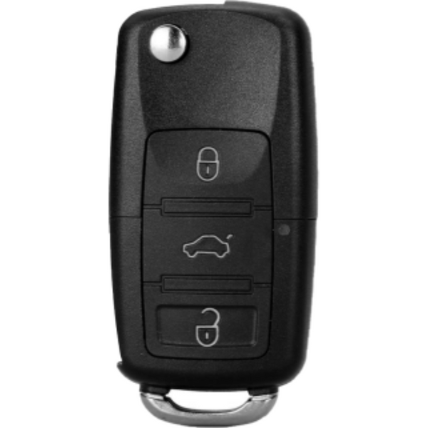 3 Button Metal Flip Key Cover For Volkswagen Polo, Vento, Jetta, Ameo