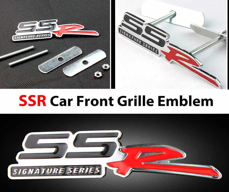 1pc Front Grill SSR 3D Car Emblem Tuning Metal Logo Badge