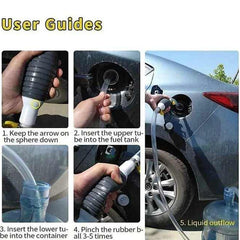 FUEL TRANSFER PUMP KIT, HIGH FLOW SIPHON HAND OIL PUMP, PORTABLE MANUAL CAR FUEL PUMP FOR PETROL DIESEL OIL LIQUID WATER TRANSFER PUMP