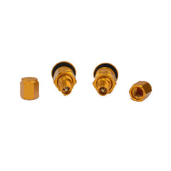 4pcs golden Bolt-in Aluminum Car Wheel Tire Tubeless Valves Stem with Dust Caps