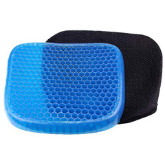 Gel Seat Cushion Comfort Blue Honeycomb Design Gel Pad Provides Excellent Support for Lower Back, Spine, Hips Promotes Venting & Good Sitting Posture for Office Chair Car Sitter Wheelchair