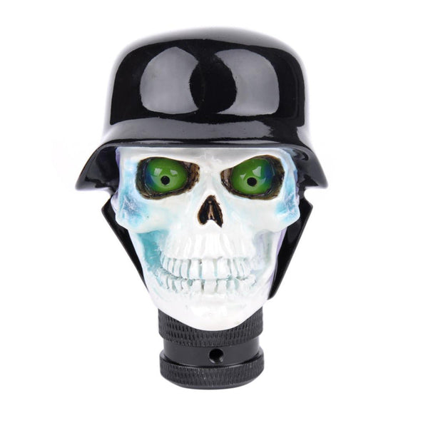Car Universal German Helmet Skull Gear Sifter Lever Knob Wicked Carved Black