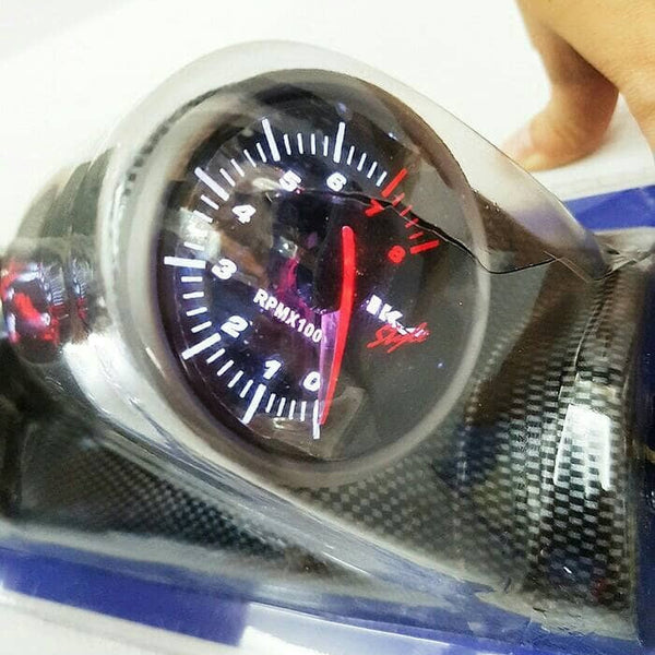 Glossy Black Pillar Meter Gauges Series Tachometer Pillar RPM Meter Gauge Water TEMPREATURE Pillar Volt Meter Pillar Gauge