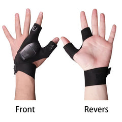 Gloves With Hands Free LED Flashlight