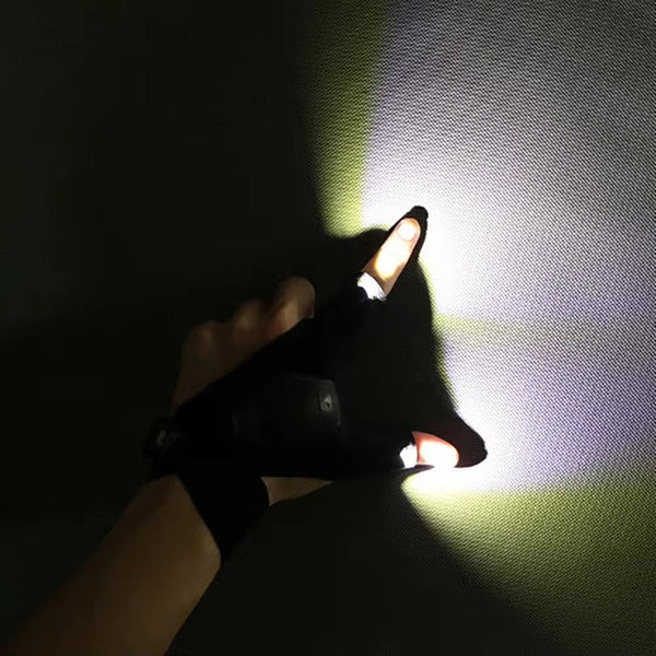 Gloves With Hands Free LED Flashlight