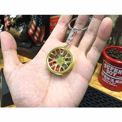 Car Tyre Keyring Rim Car Key Fob Metal Tyre Key Ring Decoration Pendant Brake Disc Wheel Hub Key Ring Car Accessories Gift