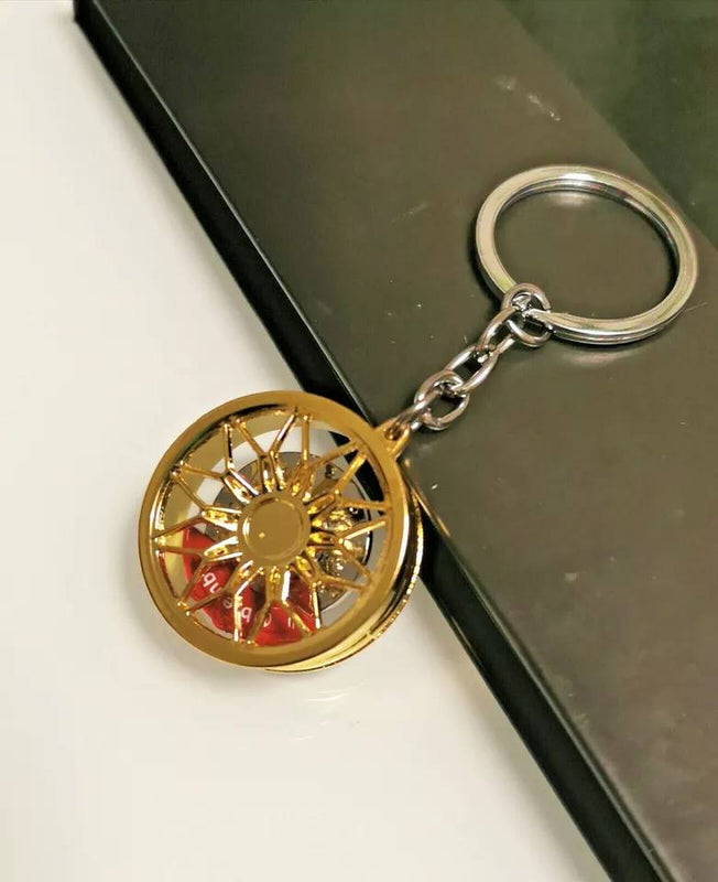 Disc Brake Steel Car Key Chain Wallet Keychain Pendant Hanging Keychain Key Charms Creative Novelty Keychain