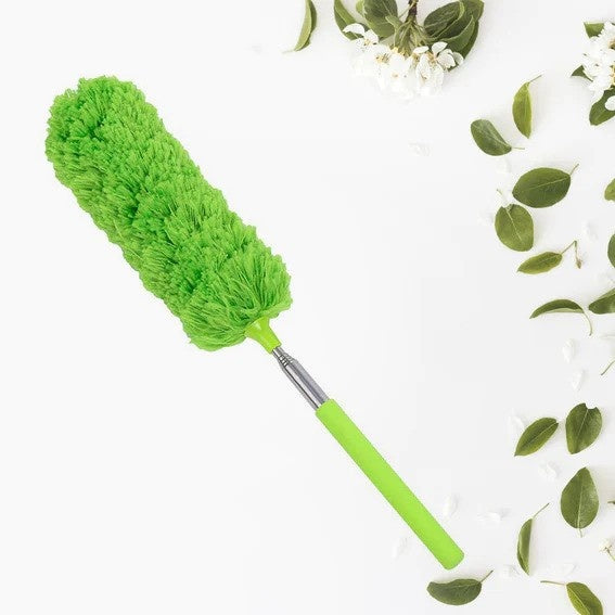GREEN COLOR ADJUSTABLE WASHABLE LONG HANDLE, MICROFIBER DUSTER FOR CLEANING CAR OFFICE AIR CONDITION