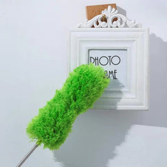 GREEN COLOR ADJUSTABLE WASHABLE LONG HANDLE, MICROFIBER DUSTER FOR CLEANING CAR OFFICE AIR CONDITION