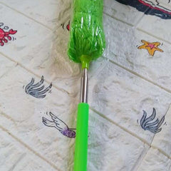 GREEN COLOR ADJUSTABLE WASHABLE LONG HANDLE, MICROFIBER DUSTER FOR CLEANING CAR OFFICE AIR CONDITION