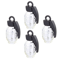 4pcs Universal Silver Grenade Tire Air Valve Stem Caps Car Truck Bike Rod Wheel Rims