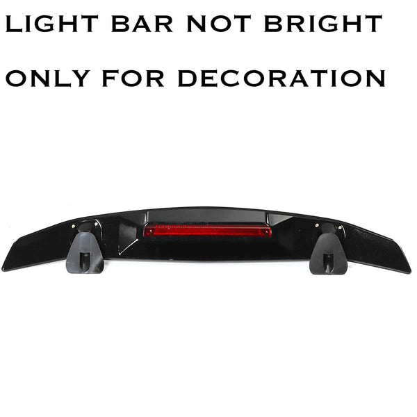 GT Wing Spoiler 52.3Inch, Universal Lightweight ABS Car Rear Spoiler Wing, GT Style, Racing Spoiler JDM Style(Comes Without Color)
