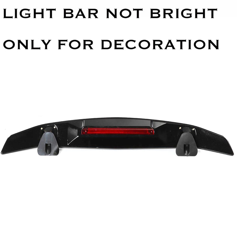GT Wing Spoiler 52.3Inch, Universal Lightweight ABS Car Rear Spoiler Wing, GT Style, Racing Spoiler JDM Style(Comes Without Color)