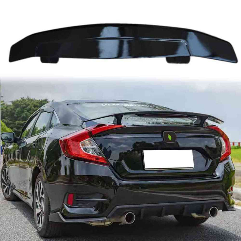 GT Wing Spoiler 52.3Inch, Universal Lightweight ABS Car Rear Spoiler Wing, GT Style, Racing Spoiler JDM Style(Comes Without Color)