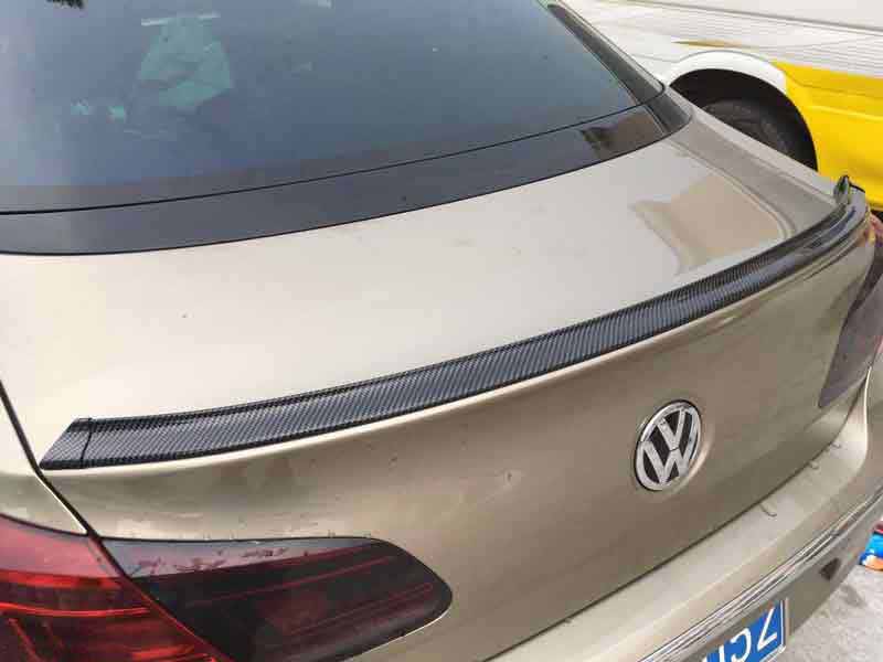 Samurai 4.9Ft/1.5M x 45MM Universal Carbon Fiber Car Rear Roof Trunk Spoiler Wing Lip Sticker