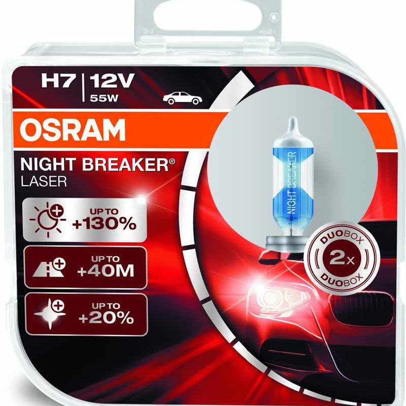 Osram H7 Night Breaker Laser Duo Box 64210NBL-HCB Light (55W, 12V, 2 Bulbs)