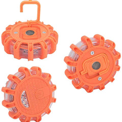 1pc Roadside Safety Discs LED Flashing Flare Hazard SOS Light (Batteries Not Included)