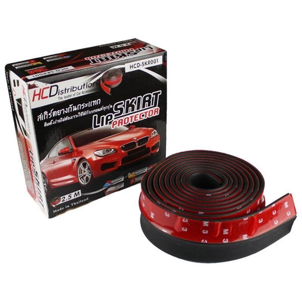 HCD-SKR001 Black Car Body Kit Bumper Lip Side Skirt Rubber Edge Decorative Protector Trim