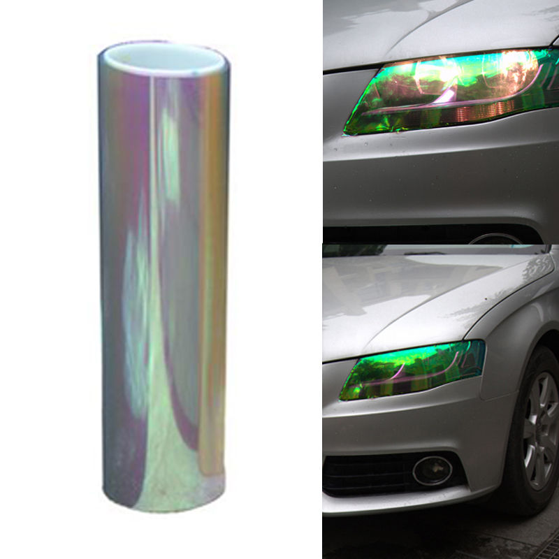 Light Black Chameleon Auto Car Headlight & Tail Light Film Sticker 30cm x 900cm