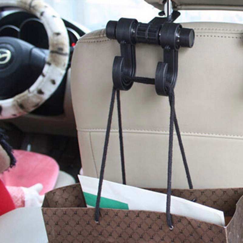 Car Vehicle Seat Headrest Bag Hanger Hook Holder Black