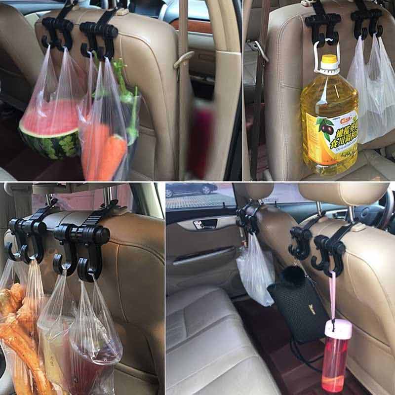 Car Vehicle Seat Headrest Bag Hanger Hook Holder Black