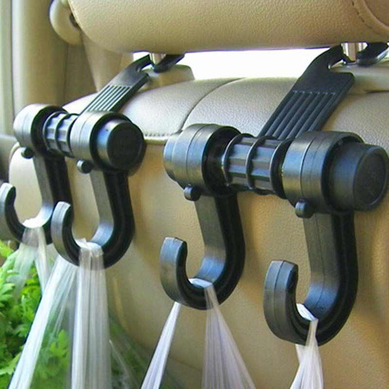 Car Vehicle Seat Headrest Bag Hanger Hook Holder Black