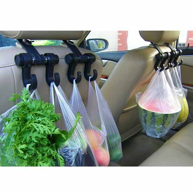 Car Vehicle Seat Headrest Bag Hanger Hook Holder Black