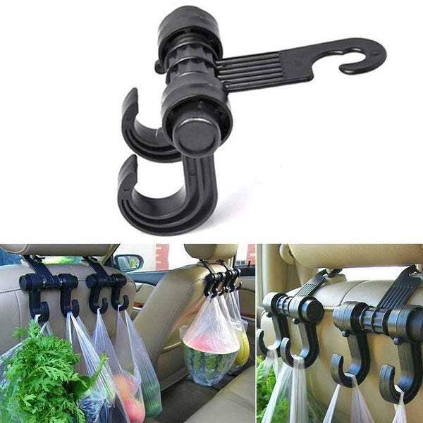 Car Vehicle Seat Headrest Bag Hanger Hook Holder Black