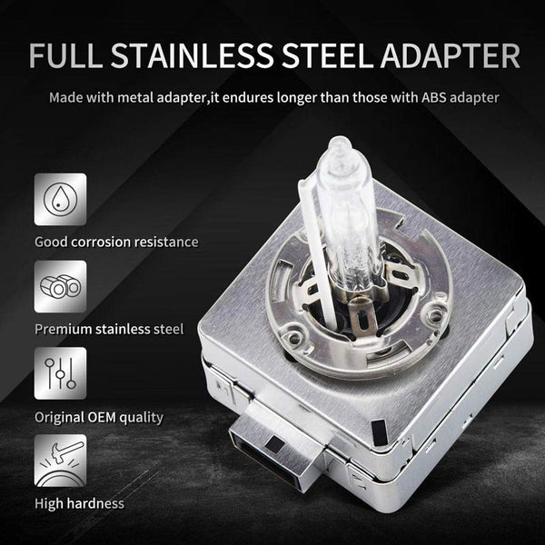 2pcs D1R HID Bulbs 35W 6000K Diamond White Xenon HID Headlight Bulb