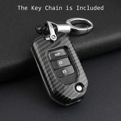 Honda 3 Button ABS+Silicone Flip Key Cover Case With Keychain Suitable For CITY, WR-V