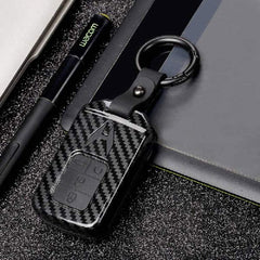 Honda 4 Button Honda City, Civic, Jazz, Amaze, CR-V, WR-V, BR-V Smart Key (Push Start) ABS+Silicone Car Key Cover Case With Keychain