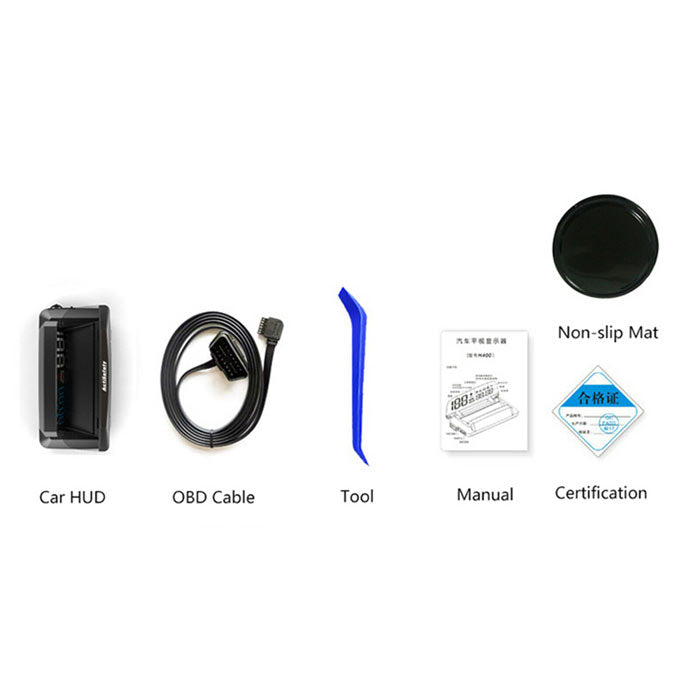 H400 Head Up Display Projector Car Speedometer Universal Auto HUD GPS Detector OBD2