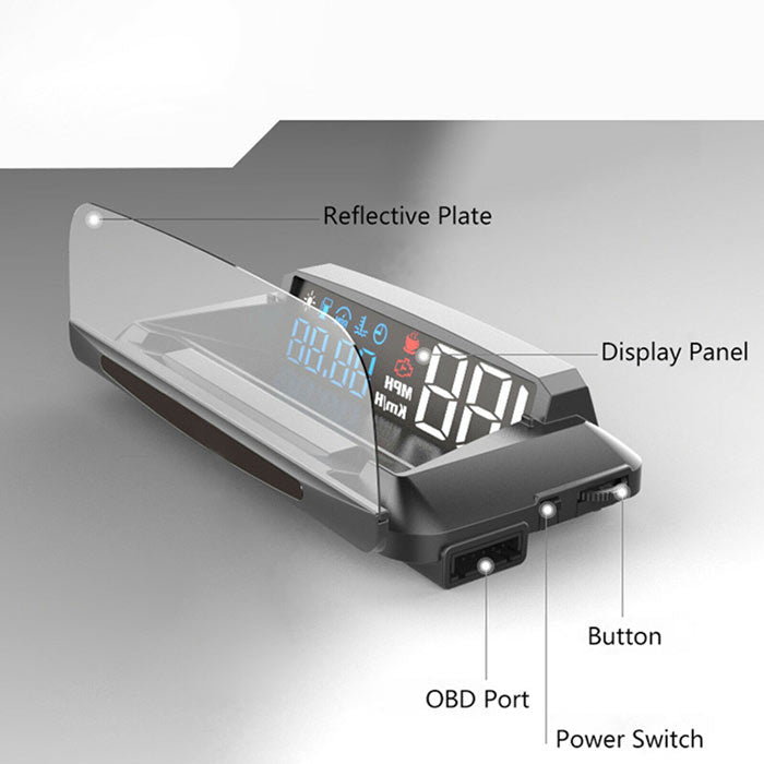 H400 Head Up Display Projector Car Speedometer Universal Auto HUD GPS Detector OBD2