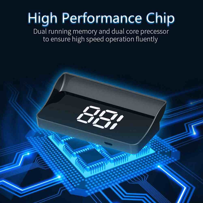 HUD Head Up Display for Car,Universal Digital Speedometer Smart Gauge Speedometer GPS Digital Speed Meter Tachometer for Car, KMH, Green