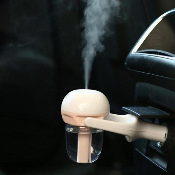 Mini Car Air Humidifier Essential Oil Diffuser Ultrasonic Aroma Mist Purifier (Assorted Color)