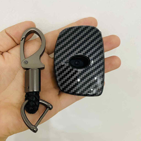 Hyundai Alcazar and Creta 2021 4 Button Smart Key Cover Case With Keychain