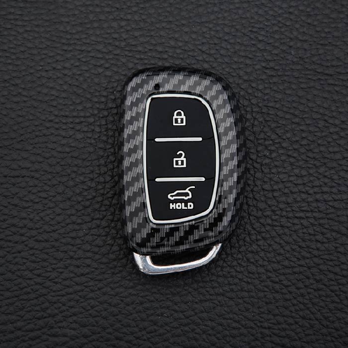 Hyundai 3 Button Smart Key ABS+Silicone Car Cover Case With Keychain For I20 ELITE, I20 ACTIVE, XCENT, TUCSON, CRETA, ELANTRA, VERNA 4S, I10 GRAND NIOS
