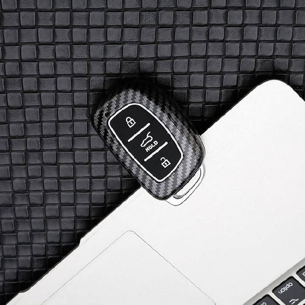 Hyundai 3 Button Smart Key ABS+Silicone Car Cover Case With Keychain For I20 ELITE, I20 ACTIVE, XCENT, TUCSON, CRETA, ELANTRA, VERNA 4S, I10 GRAND NIOS