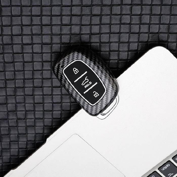 Hyundai 3 Button Smart Key ABS+Silicone Car Cover Case With Keychain For I20 ELITE, I20 ACTIVE, XCENT, TUCSON, CRETA, ELANTRA, VERNA 4S, I10 GRAND NIOS