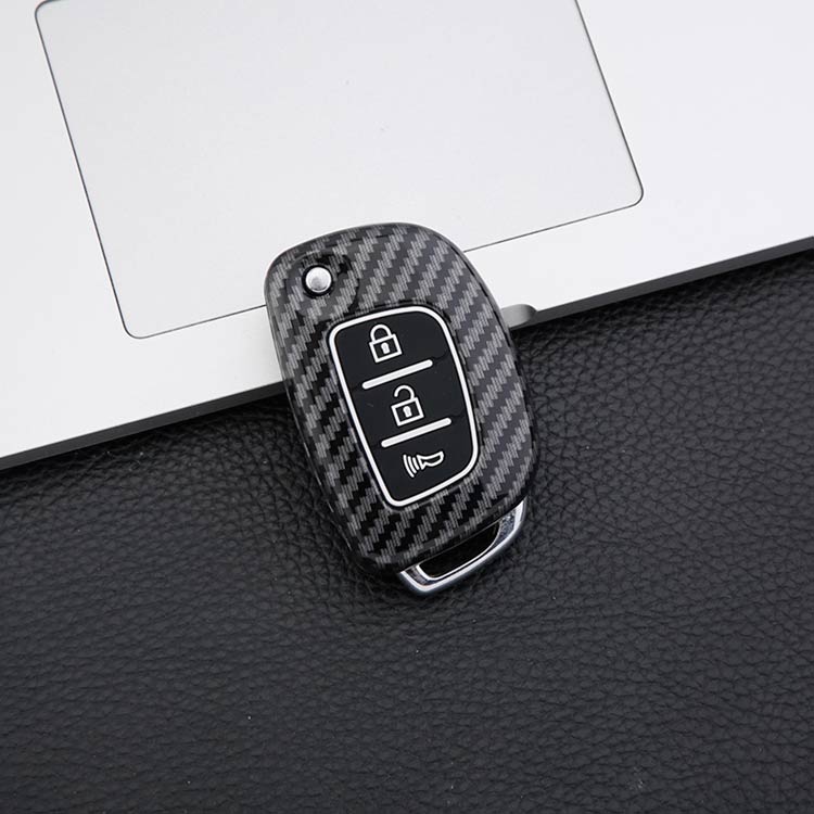 Hyundai 3 Button Smart Key ABS+Silicone Car Cover Case With Keychain For I20 ELITE, I20 ACTIVE, XCENT, TUCSON, CRETA, ELANTRA, VERNA 4S, I10 GRAND NIOS