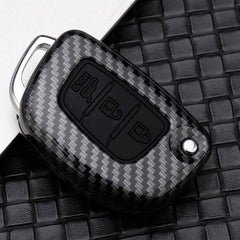 Hyundai 3 Button Flip Key ABS+Silicone Car Cover Case With Keychain For IGEN I20 (2012-2014), XCENT, VERNA